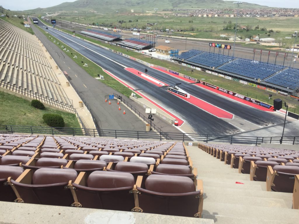 Bandimere Eliminator Club seating POV Street Outlaws No Prep Kings